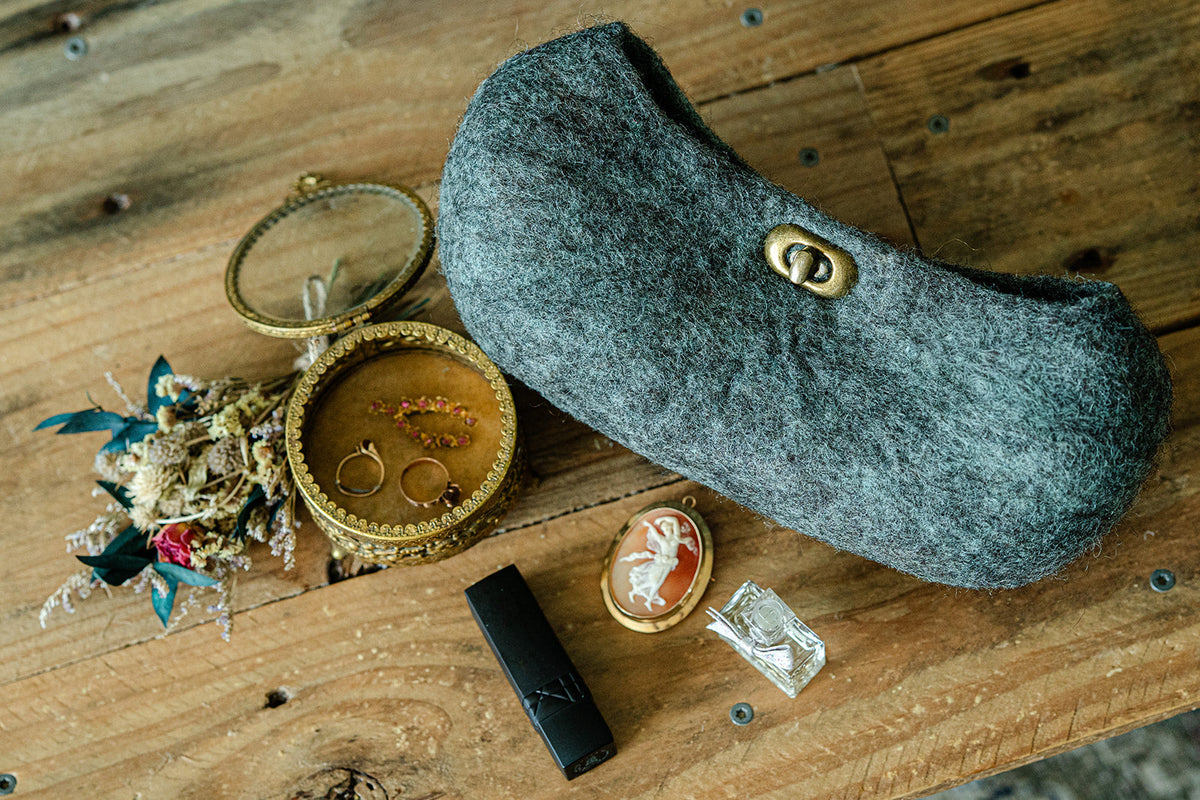 The Frances Handbag handcrafted wool bag by Comfy Bear Home - additional view 2