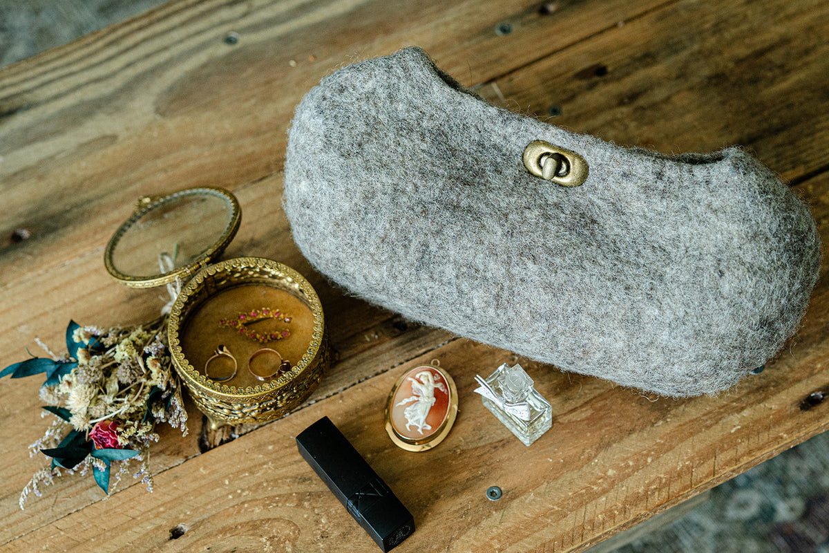 The Frances Handbag handcrafted wool bag by Comfy Bear Home - additional view 2