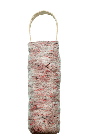 The Leah handcrafted wool wine carrier by Comfy Bear Home