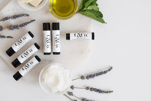 Lavender & Peppermint Lip Balm detail view by C&Co.® Handcrafted Skincare