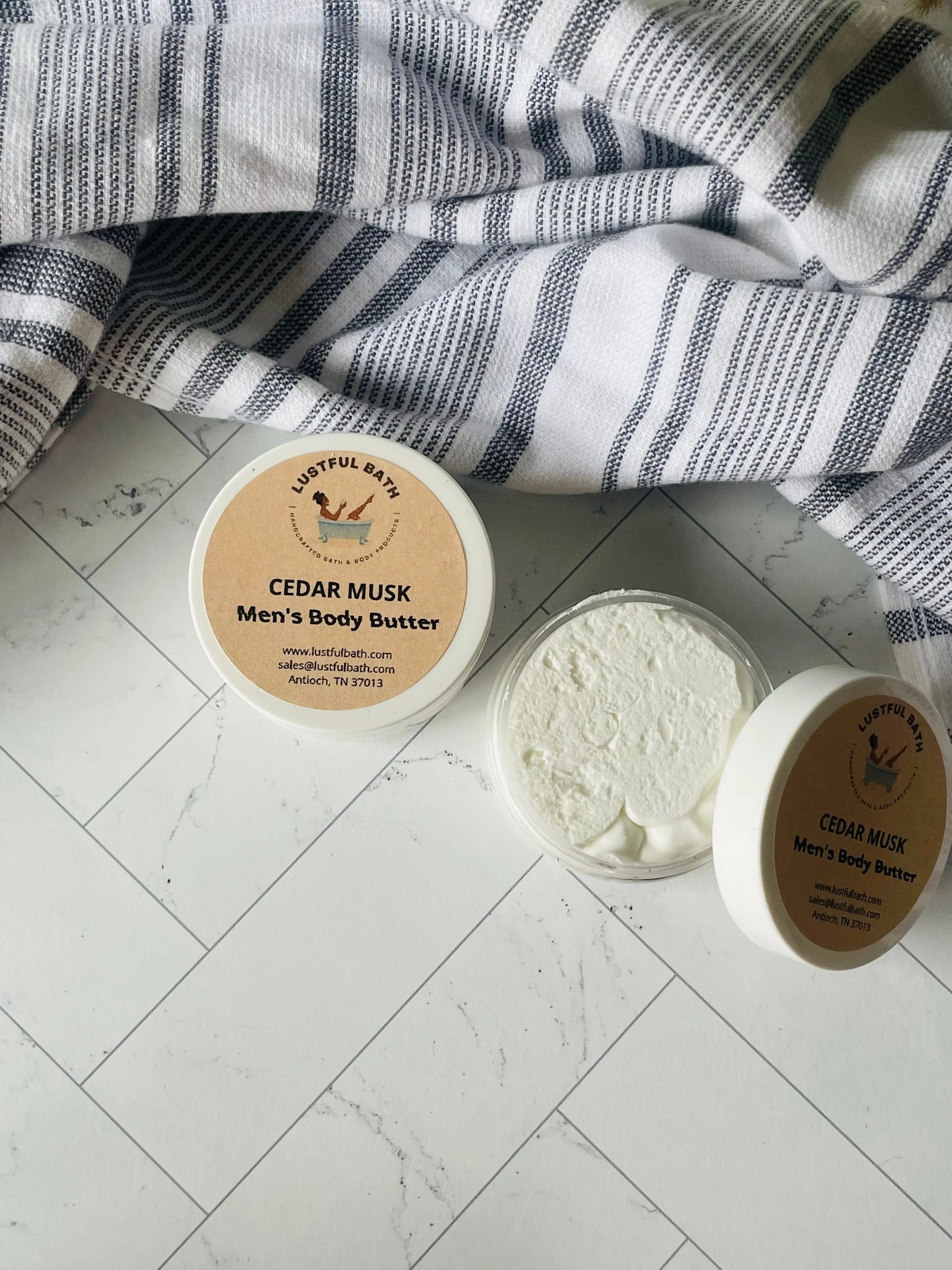 Cedar Musk Men'S Body Butter by Lustful Bath, LLC, natural skincare detail photo 2