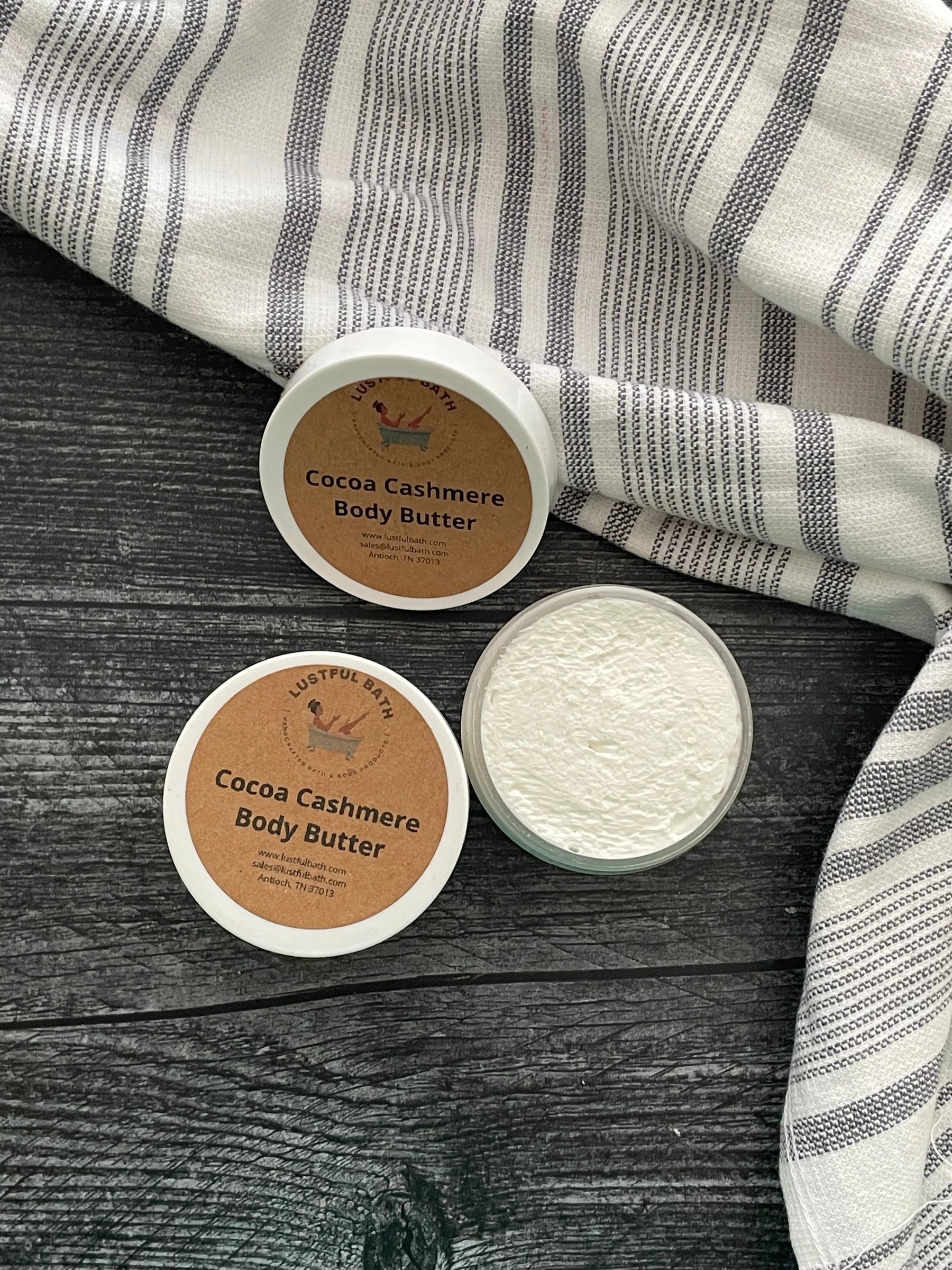 Cocoa Cashmere Body Butter by Lustful Bath, LLC, natural skincare detail photo 3
