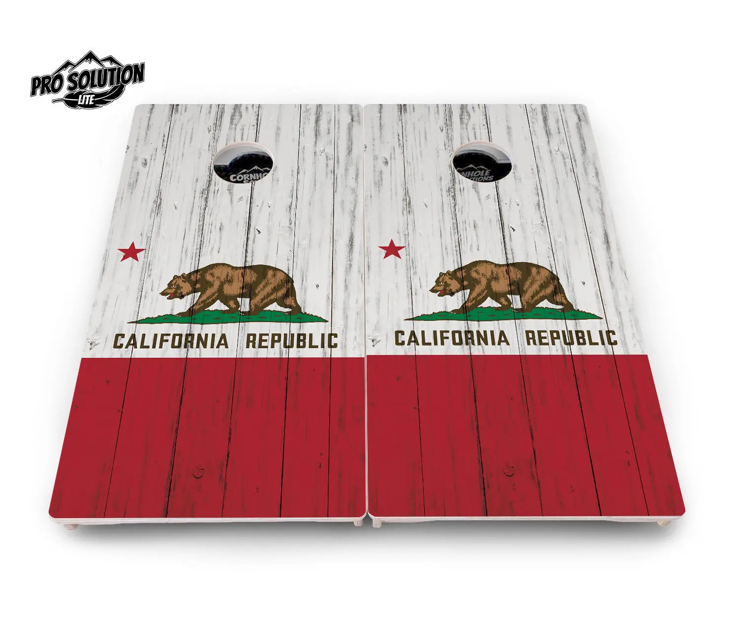 California Flag Cornhole Boards - Pro Solution Lite Series by Cornhole Solutions, custom cornhole board detail photo 3
