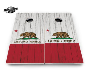 California Flag Cornhole Boards - Pro Solution Lite Series by Cornhole Solutions, custom cornhole board detail photo 3