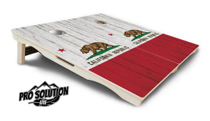 California Flag Cornhole Boards - Pro Solution Lite Series by Cornhole Solutions, custom cornhole board detail photo 5