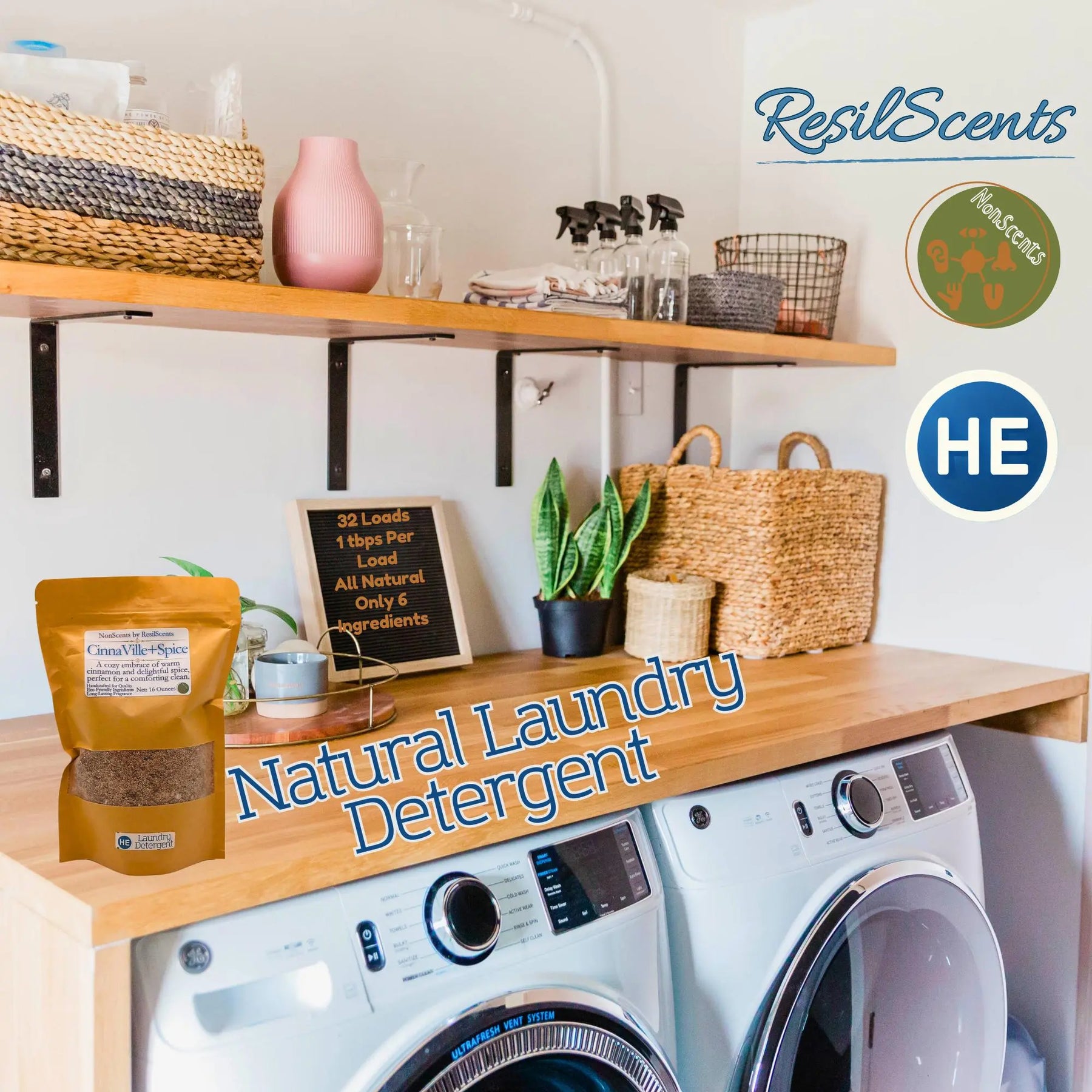 Calm Waters™ Laundry Detergent | Lavender Clean – ResilScents™ by ResilScents, scented candle detail photo 4