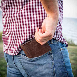 Campaign Leather Bifold Wallet by Mission Mercantile Leather Goods, handmade leather goods main product photo