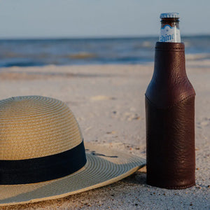 Campaign Leather Bottle Koozie Mission Mercantile Leather Goods