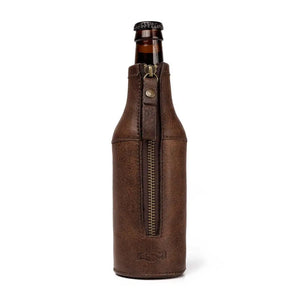 Campaign Leather Bottle Koozie Mission Mercantile Leather Goods