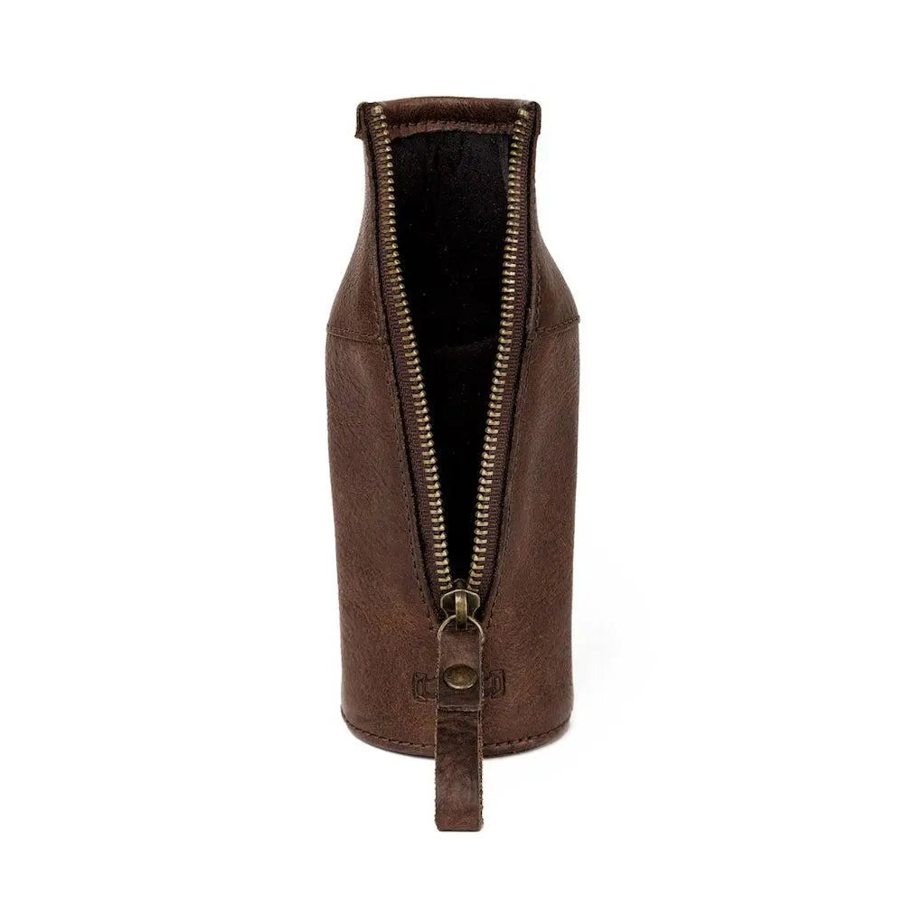 Campaign Leather Bottle Koozie Mission Mercantile Leather Goods