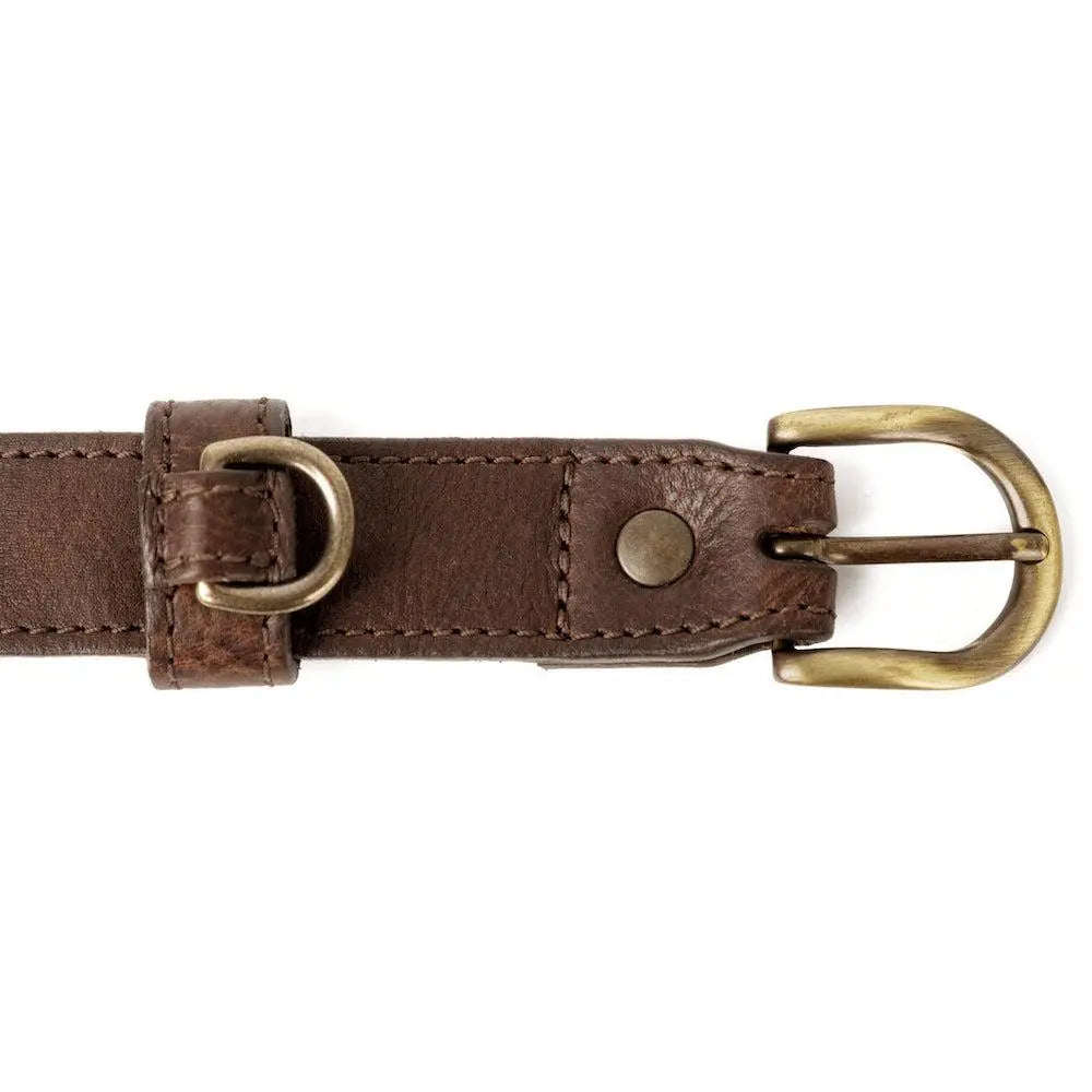 Campaign Leather Dog Collar by Mission Mercantile Leather Goods, handmade leather goods detail photo 6