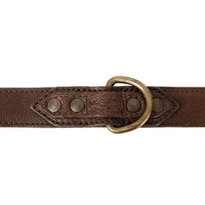 Campaign Leather Dog Collar by Mission Mercantile Leather Goods, handmade leather goods detail photo 7