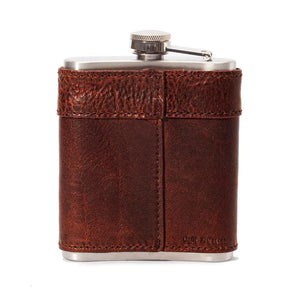 Campaign Leather Flask by Mission Mercantile Leather Goods, handmade leather goods detail photo 3