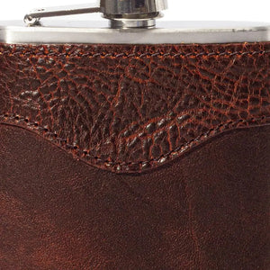 Campaign Leather Flask by Mission Mercantile Leather Goods, handmade leather goods detail photo 4