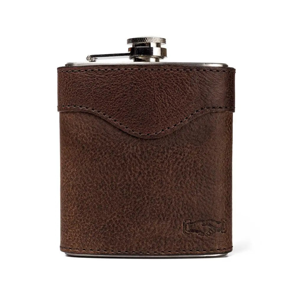 Campaign Leather Flask by Mission Mercantile Leather Goods, handmade leather goods detail photo 5