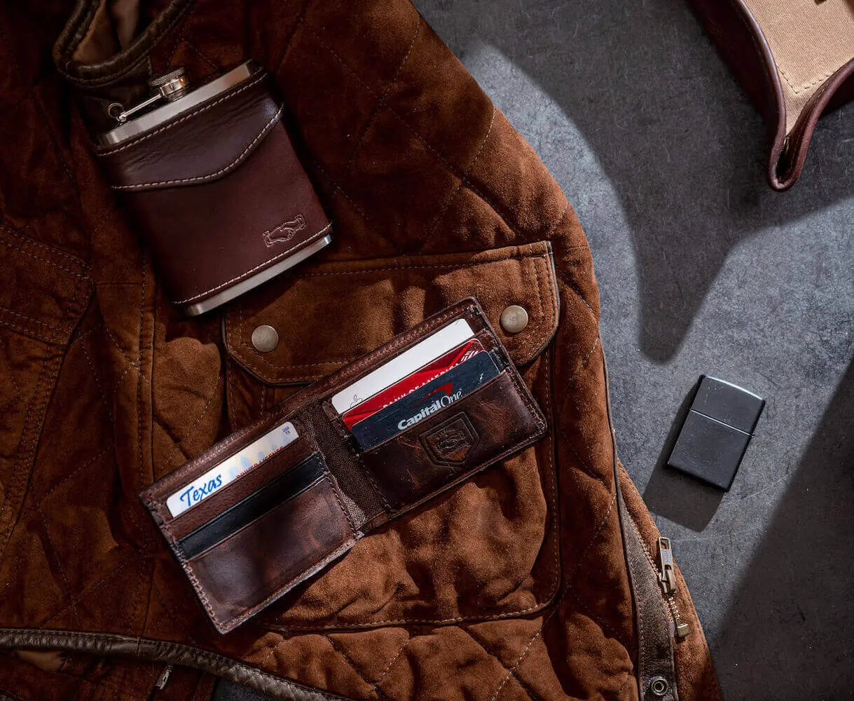 Campaign Leather Flask by Mission Mercantile Leather Goods, handmade leather goods detail photo 6