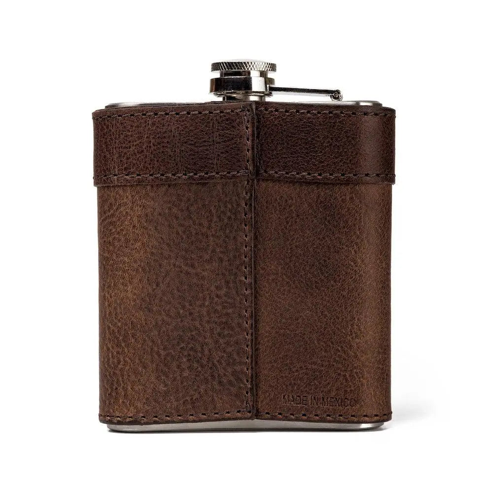 Campaign Leather Flask by Mission Mercantile Leather Goods, handmade leather goods detail photo 8