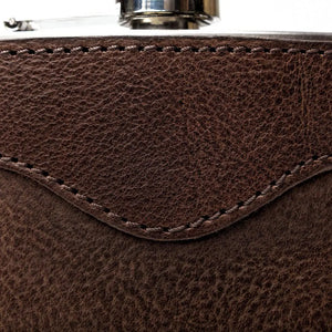 Campaign Leather Flask by Mission Mercantile Leather Goods, handmade leather goods detail photo 9