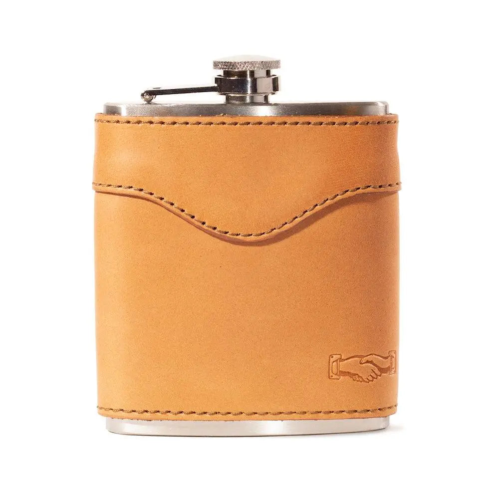 Campaign Leather Flask by Mission Mercantile Leather Goods, handmade leather goods detail photo 10