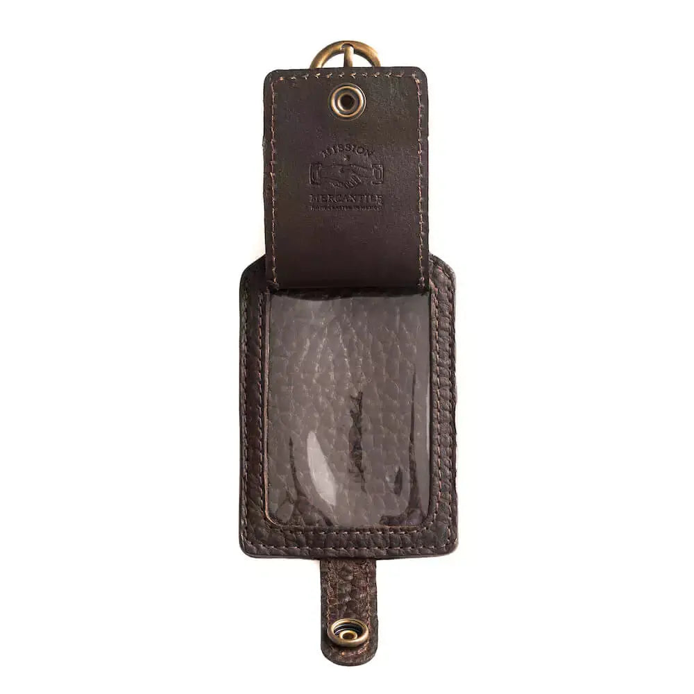 Campaign Leather Luggage Tag by Mission Mercantile Leather Goods, handmade leather goods detail photo 9