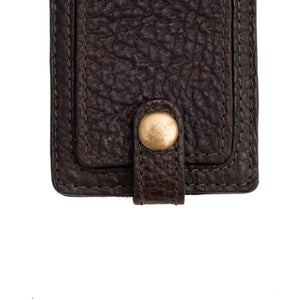 Campaign Leather Luggage Tag by Mission Mercantile Leather Goods, handmade leather goods detail photo 11