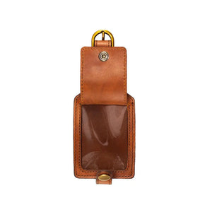 Campaign Leather Luggage Tag by Mission Mercantile Leather Goods, handmade leather goods detail photo 14