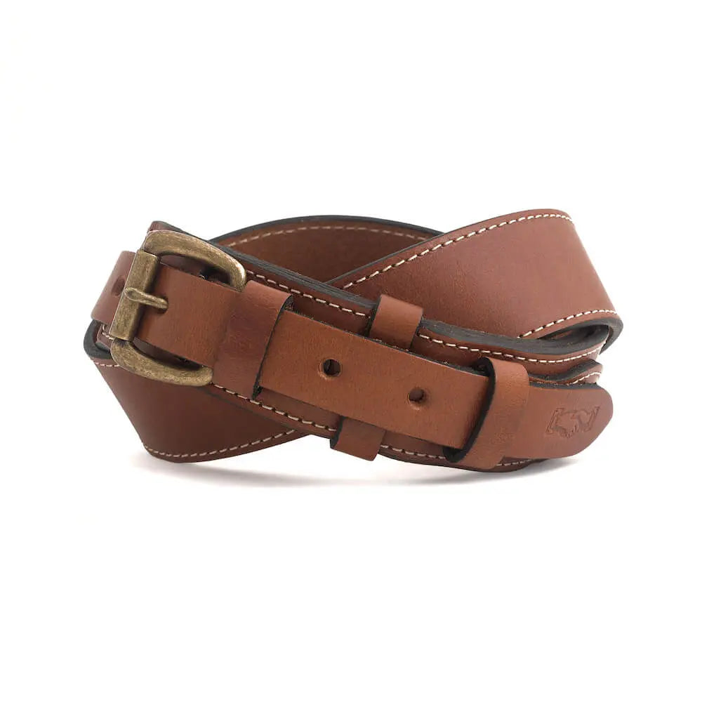 Campaign Leather Ranger Belt by Mission Mercantile Leather Goods, handmade leather goods detail photo 6