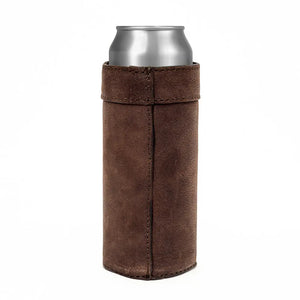 Campaign Leather Slim Can Koozie Mission Mercantile Leather Goods