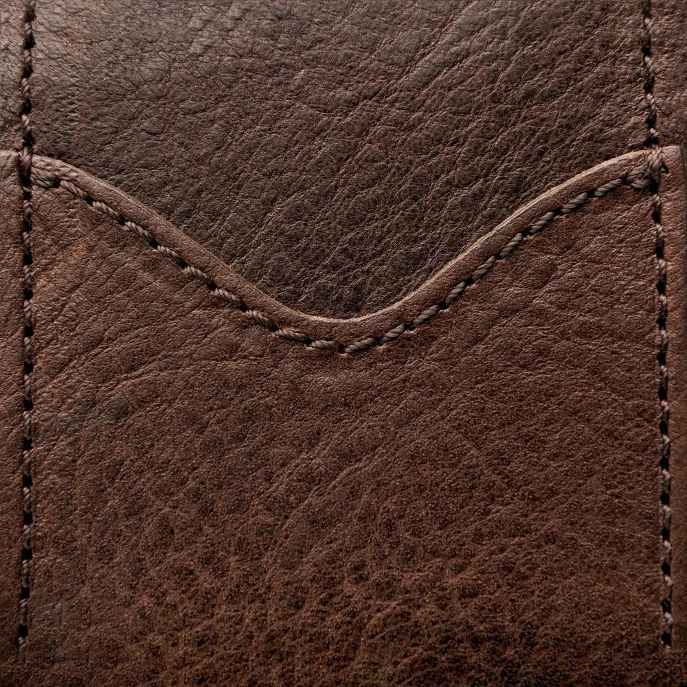 Campaign Leather Small Wallet by Mission Mercantile Leather Goods, handmade leather goods detail photo 7
