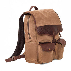 Campaign Waxed Canvas Backpack by Mission Mercantile Leather Goods, handmade leather goods detail photo 5