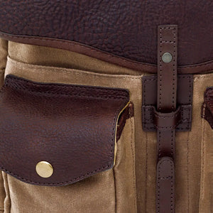 Campaign Waxed Canvas Backpack by Mission Mercantile Leather Goods, handmade leather goods detail photo 10
