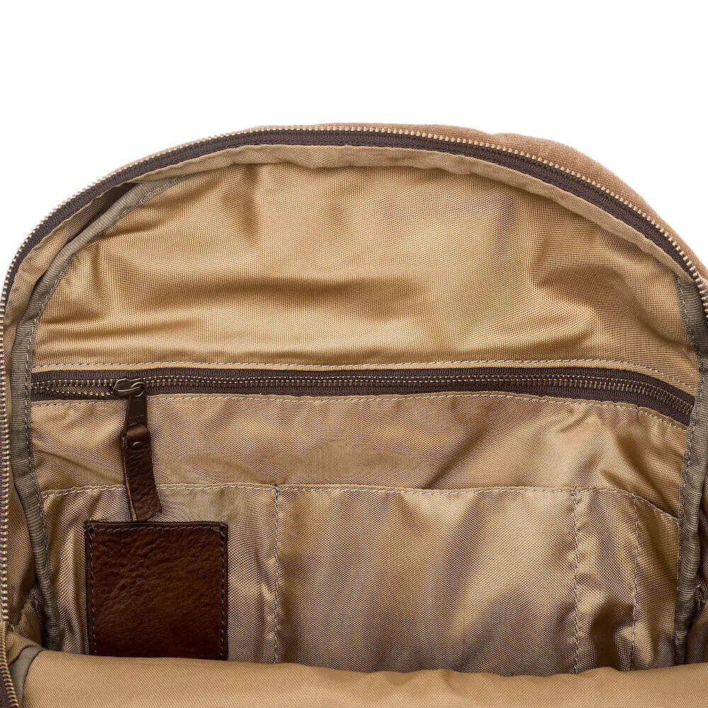Campaign Waxed Canvas Backpack by Mission Mercantile Leather Goods, handmade leather goods detail photo 30