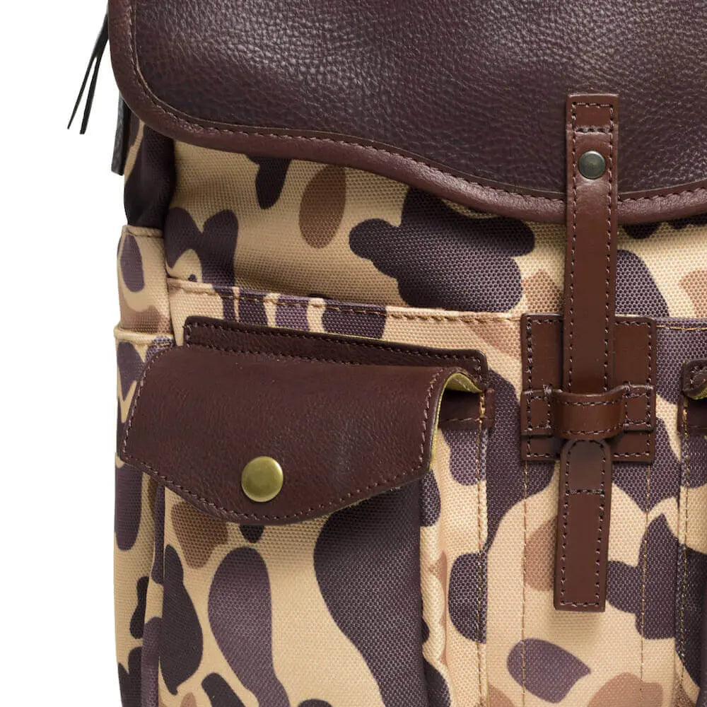 Campaign Waxed Canvas Backpack by Mission Mercantile Leather Goods, handmade leather goods detail photo 34