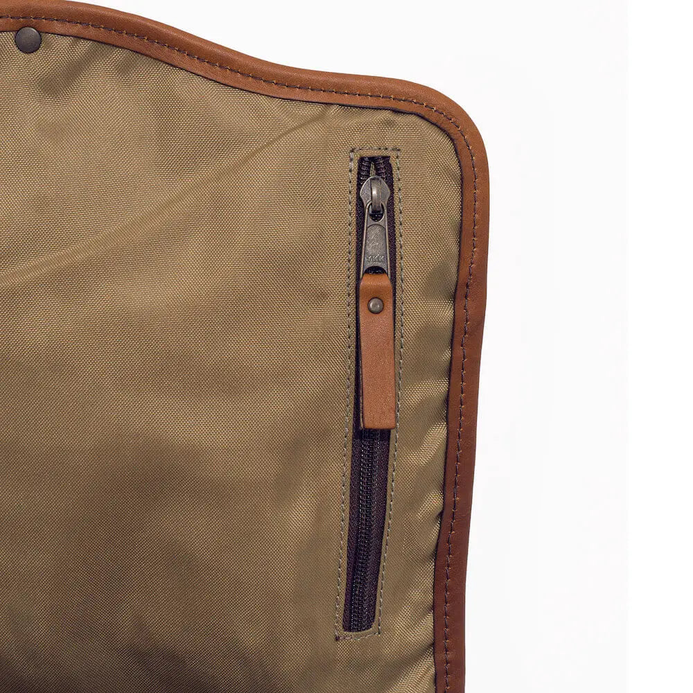 Campaign Waxed Canvas Backpack by Mission Mercantile Leather Goods, handmade leather goods detail photo 41