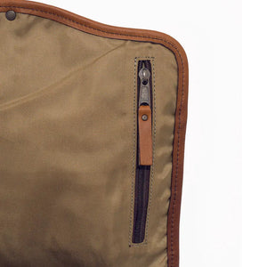 Campaign Waxed Canvas Backpack by Mission Mercantile Leather Goods, handmade leather goods detail photo 41