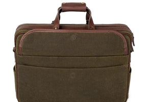 Campaign Waxed Canvas Briefcase by Mission Mercantile Leather Goods, handmade leather goods detail photo 15