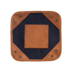 Campaign Waxed Canvas Desk Caddy by Mission Mercantile Leather Goods, handmade leather goods detail photo 10