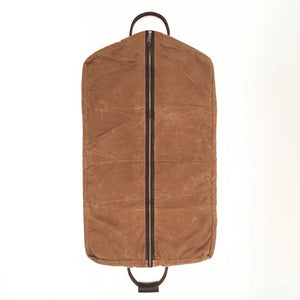 Campaign Waxed Canvas Garment Bag by Mission Mercantile Leather Goods, handmade leather goods detail photo 6