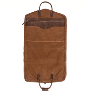 Campaign Waxed Canvas Garment Bag by Mission Mercantile Leather Goods, handmade leather goods detail photo 7