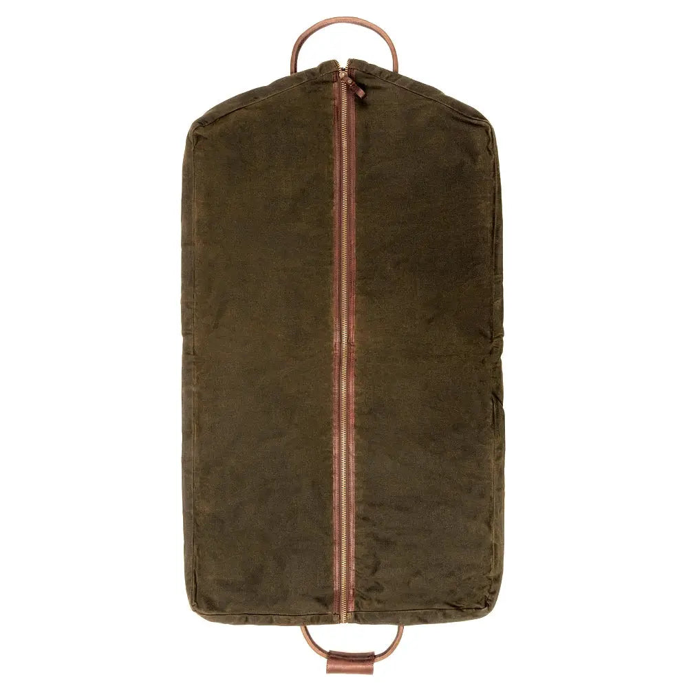 Campaign Waxed Canvas Garment Bag by Mission Mercantile Leather Goods, handmade leather goods detail photo 11