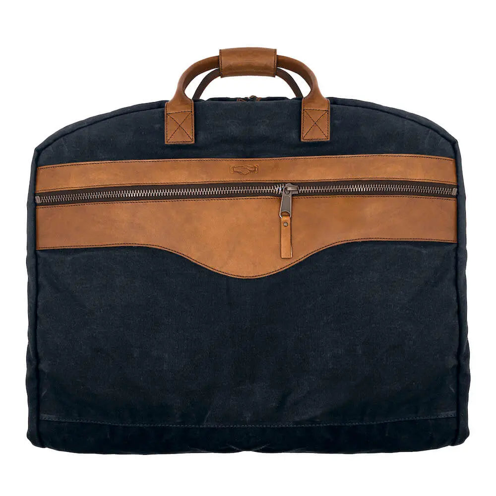 Campaign Waxed Canvas Garment Bag by Mission Mercantile Leather Goods, handmade leather goods detail photo 18