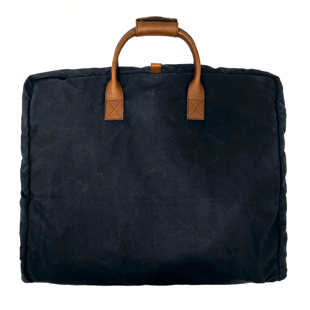 Campaign Waxed Canvas Garment Bag by Mission Mercantile Leather Goods, handmade leather goods detail photo 19