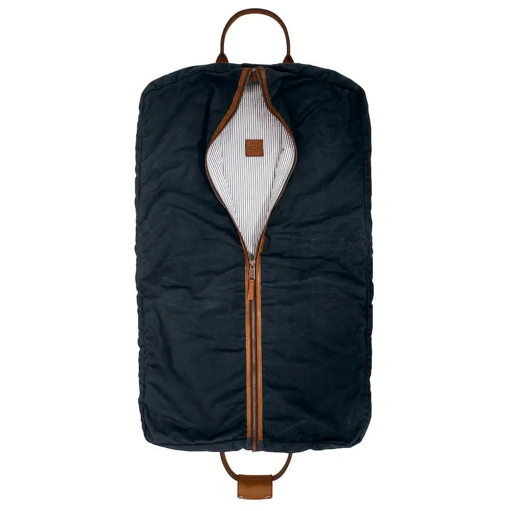 Campaign Waxed Canvas Garment Bag by Mission Mercantile Leather Goods, handmade leather goods detail photo 21