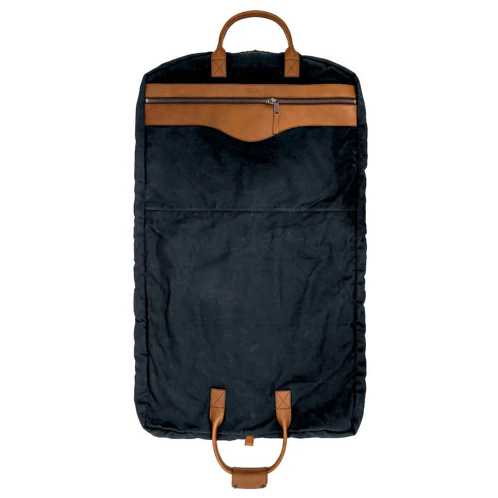 Campaign Waxed Canvas Garment Bag by Mission Mercantile Leather Goods, handmade leather goods detail photo 22