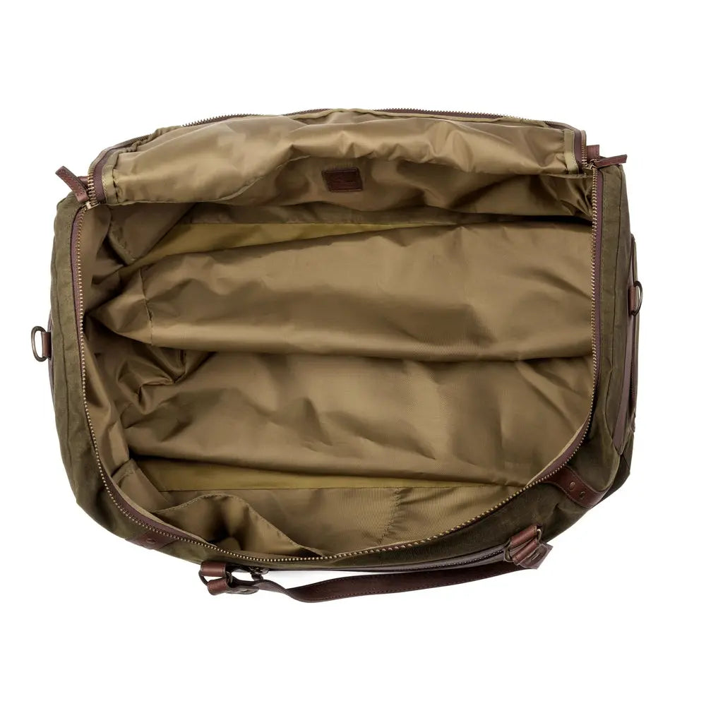 Campaign Waxed Canvas Large Duffle Bag by Mission Mercantile Leather Goods, handmade leather goods detail photo 21
