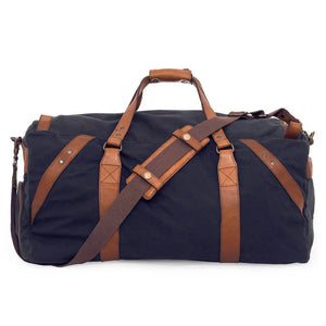 Campaign Waxed Canvas Large Duffle Bag by Mission Mercantile Leather Goods, handmade leather goods detail photo 24