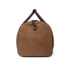 Campaign Waxed Canvas Large Field Duffle Bag by Mission Mercantile Leather Goods, handmade leather goods detail photo 6