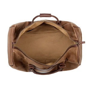 Campaign Waxed Canvas Large Field Duffle Bag by Mission Mercantile Leather Goods, handmade leather goods detail photo 7