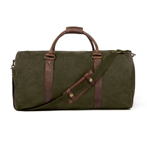 Campaign Waxed Canvas Large Field Duffle Bag by Mission Mercantile Leather Goods, handmade leather goods detail photo 11