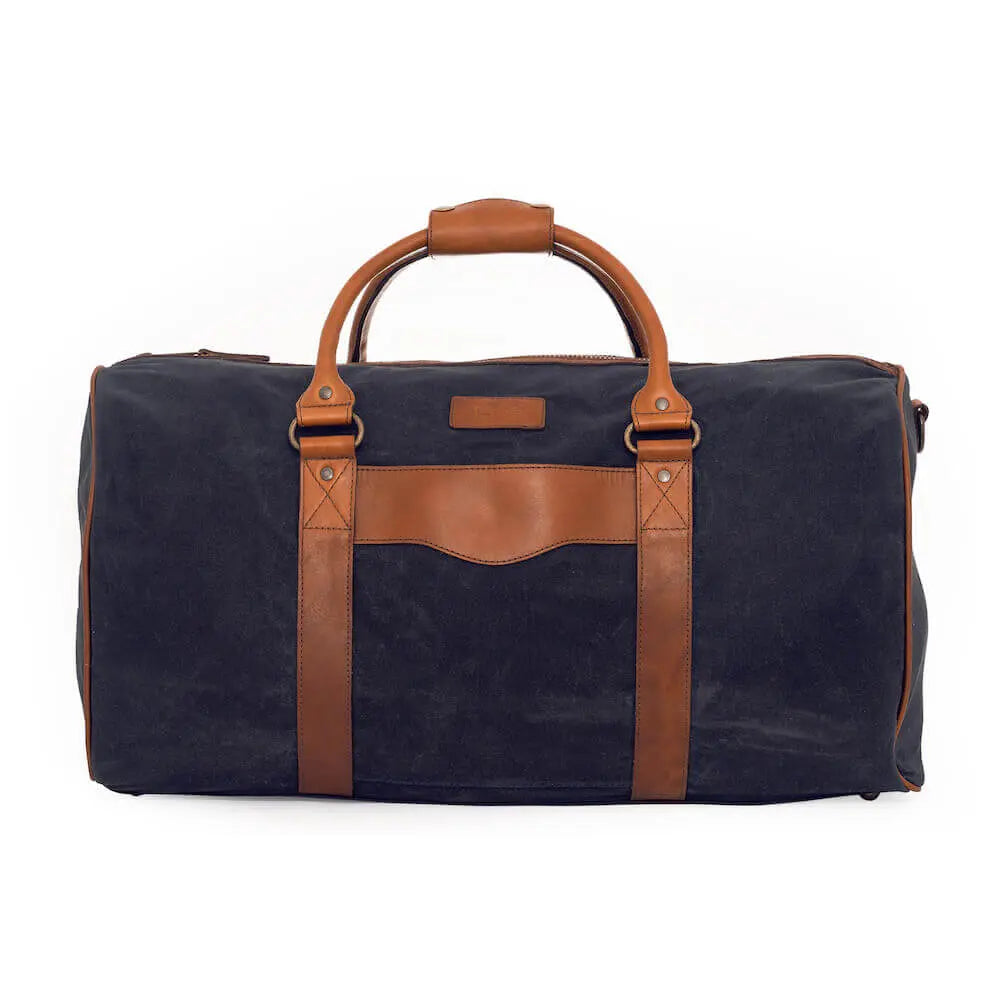 Campaign Waxed Canvas Large Field Duffle Bag by Mission Mercantile Leather Goods, handmade leather goods detail photo 14